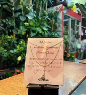 tektaş kolye, mesajlı takı, sevgiliye hediye kolye, 14 şubat